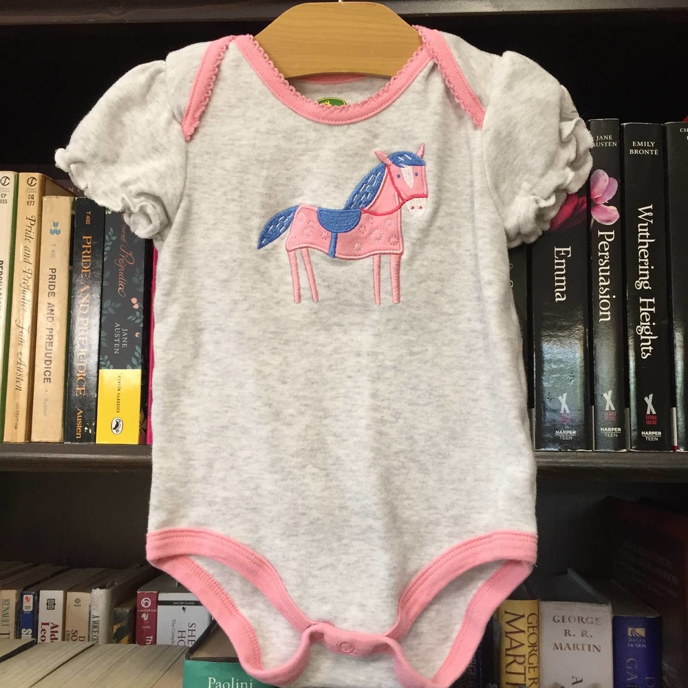 John Deere Embroidered Horse Bodysuit 9-12M